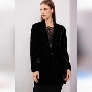 Endless Rose Velvet Black Blazer Size L